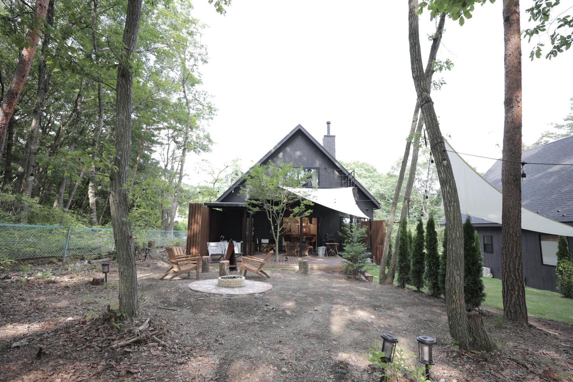 Sauna Forest Cabin 軽井沢 御代田　Mori-Asobi Oiwake Buitenkant foto