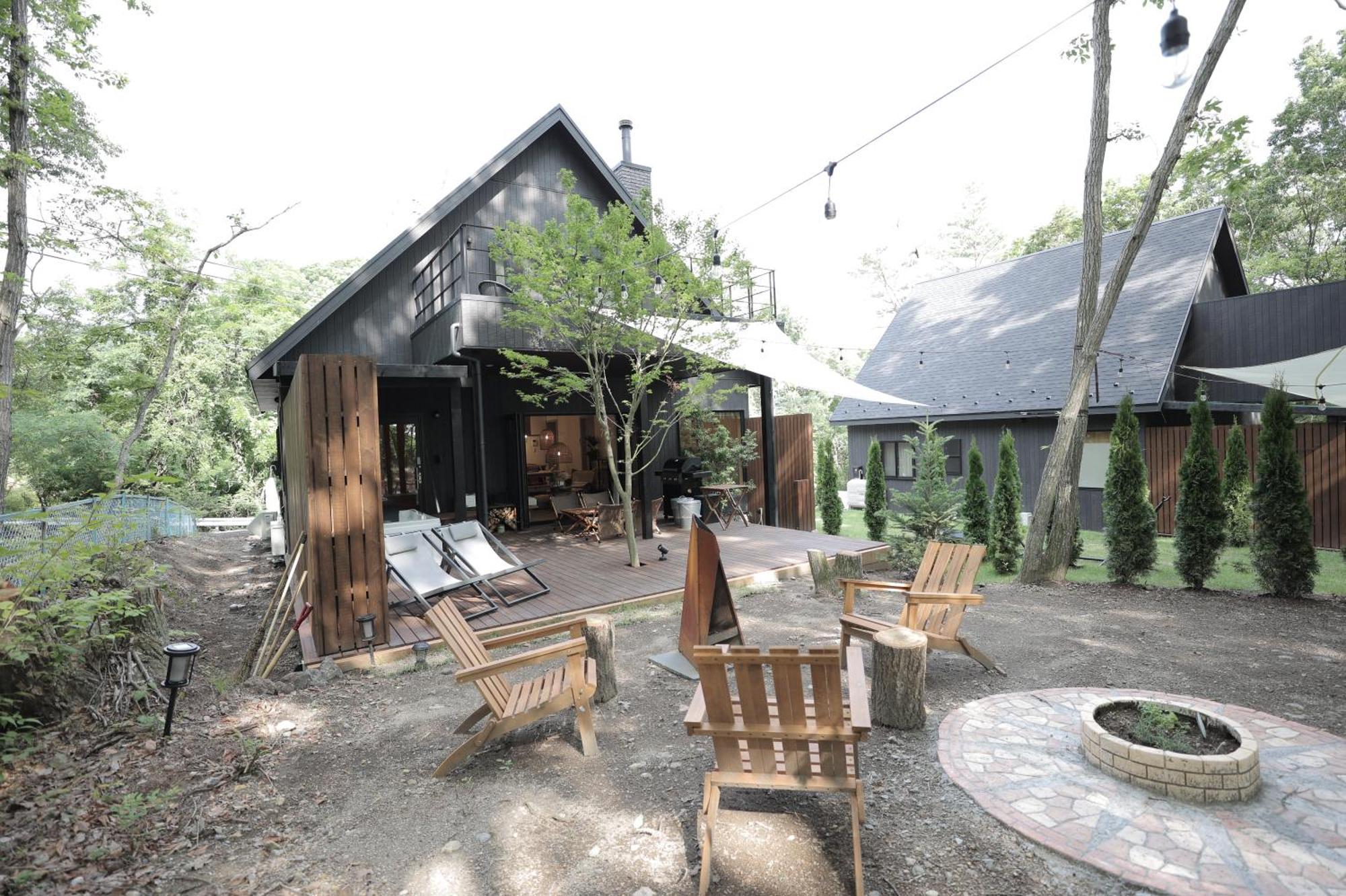 Sauna Forest Cabin 軽井沢 御代田　Mori-Asobi Oiwake Buitenkant foto