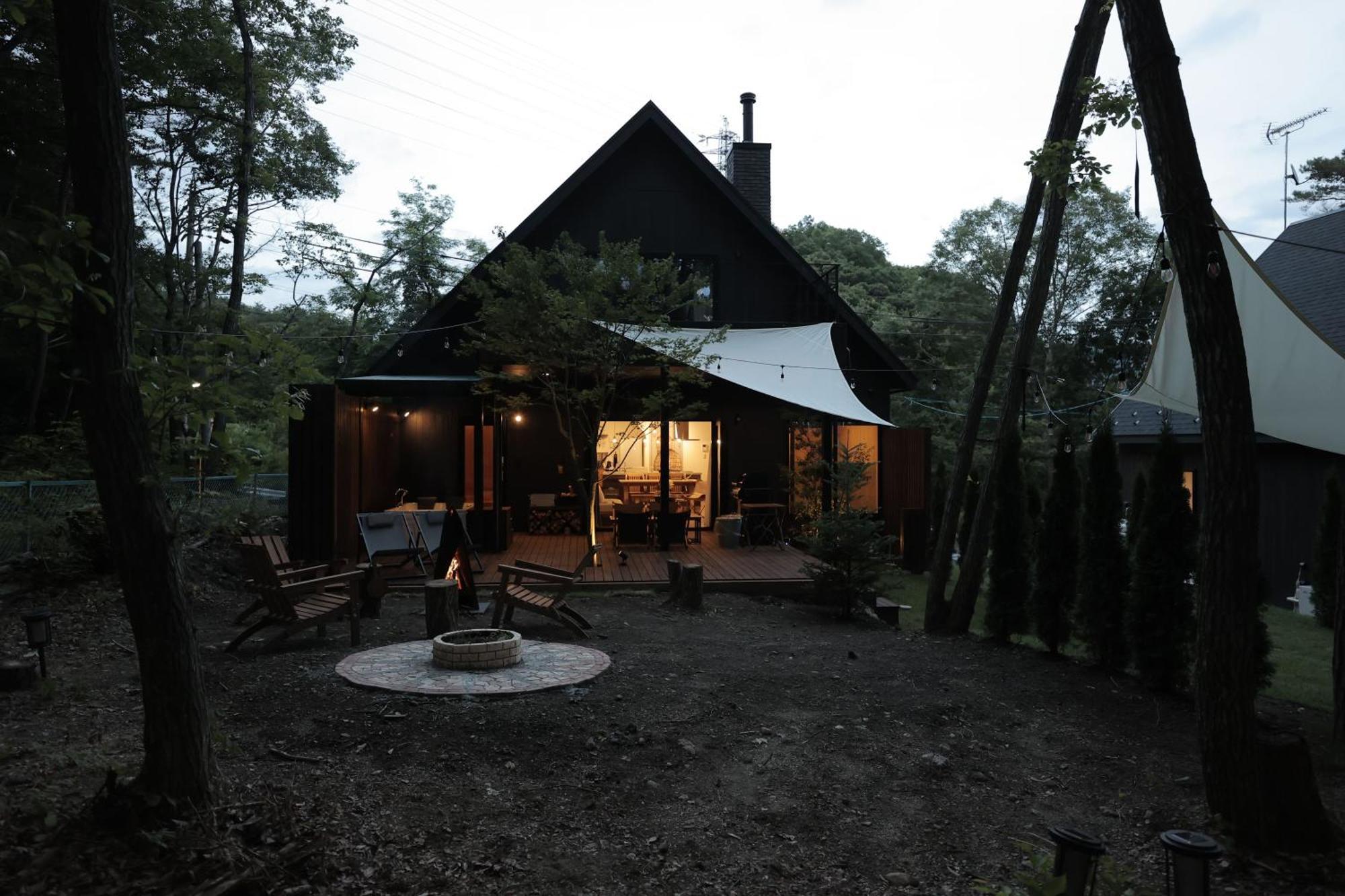 Sauna Forest Cabin 軽井沢 御代田　Mori-Asobi Oiwake Buitenkant foto