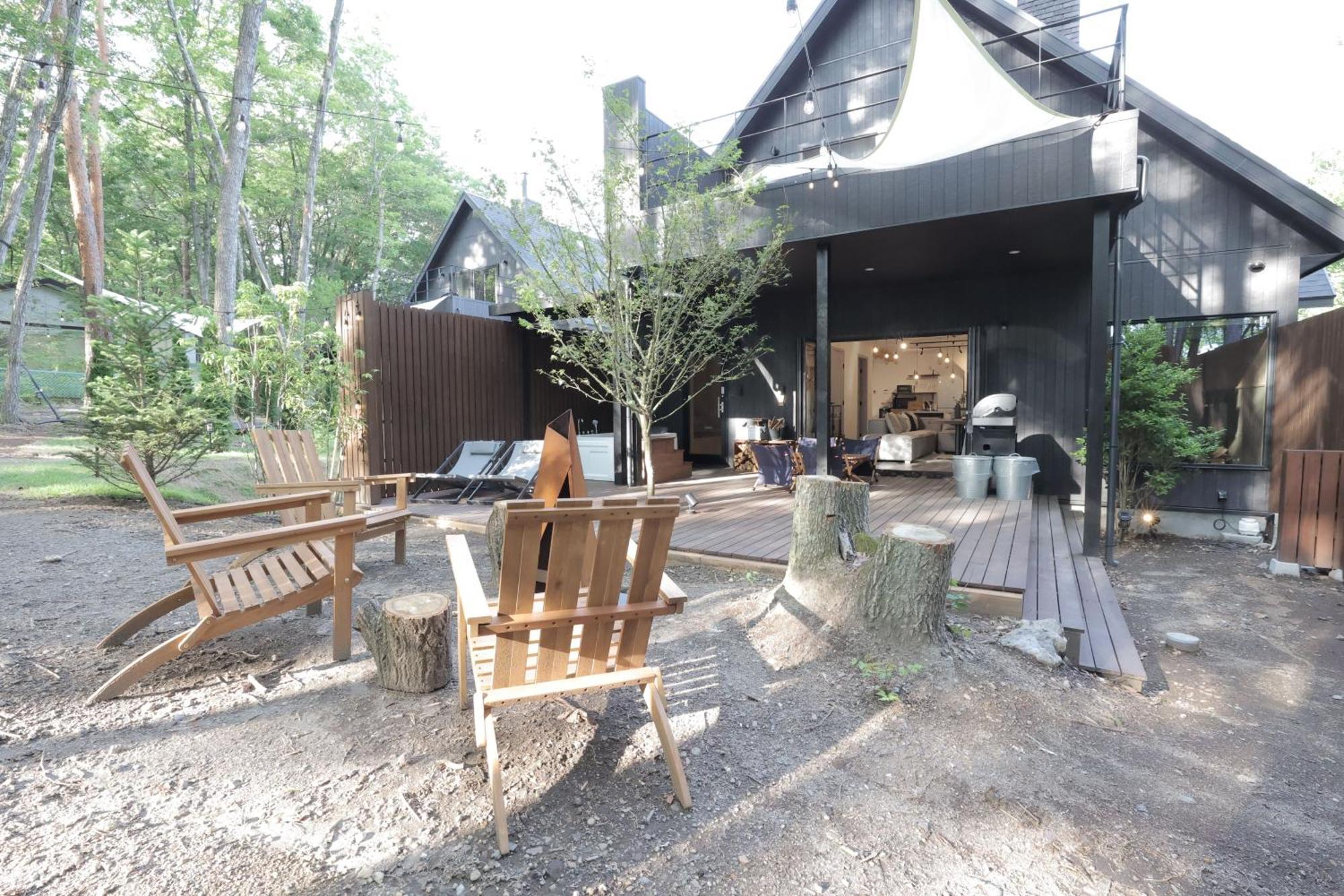 Sauna Forest Cabin 軽井沢 御代田　Mori-Asobi Oiwake Buitenkant foto
