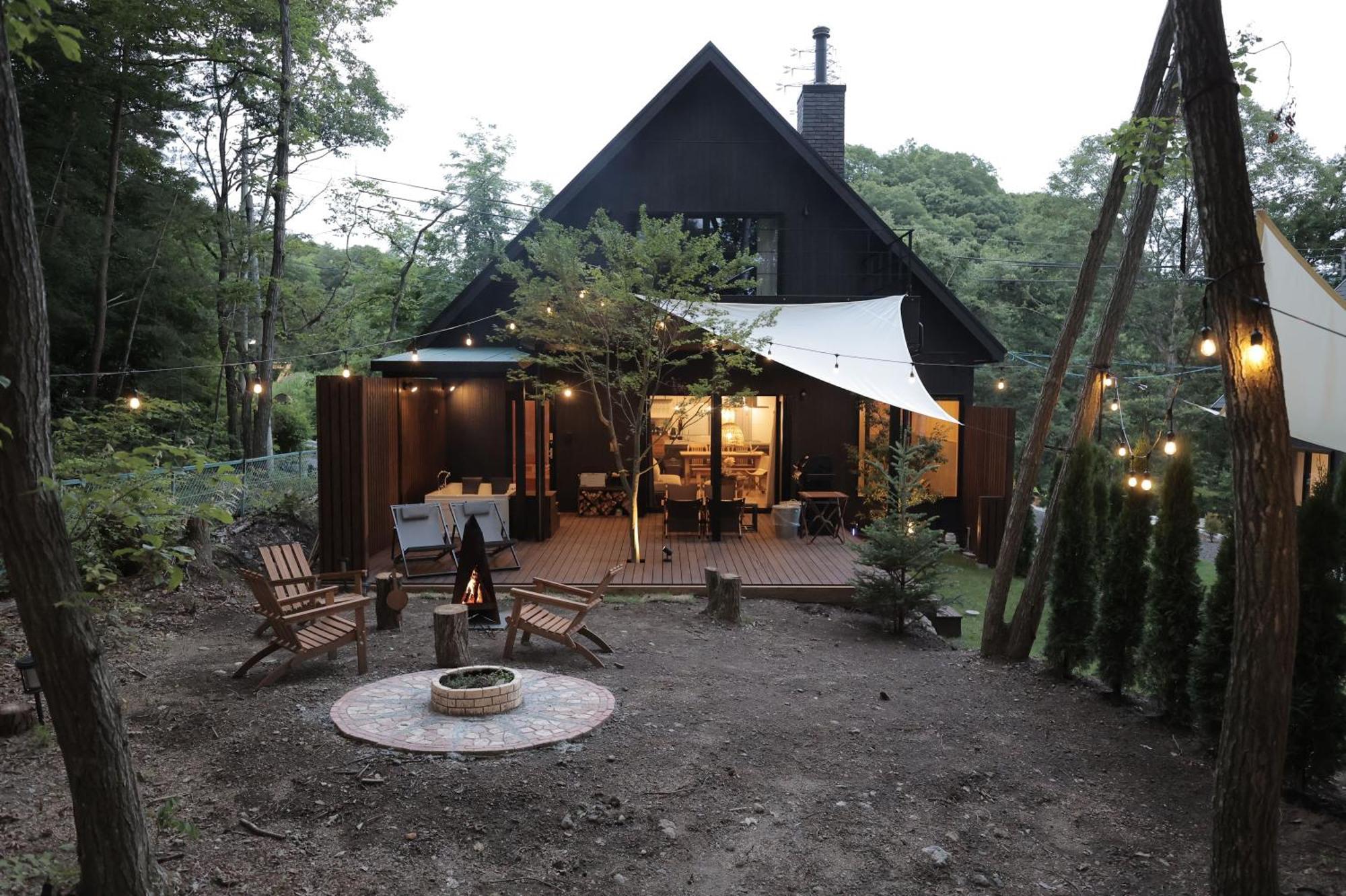 Sauna Forest Cabin 軽井沢 御代田　Mori-Asobi Oiwake Buitenkant foto
