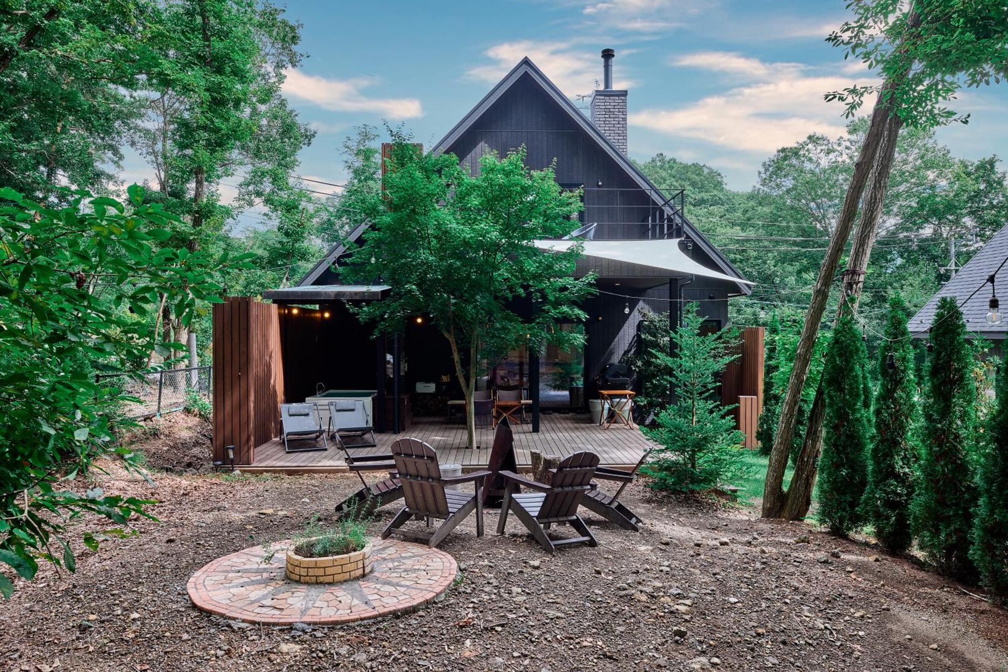 Sauna Forest Cabin 軽井沢 御代田　Mori-Asobi Oiwake Buitenkant foto