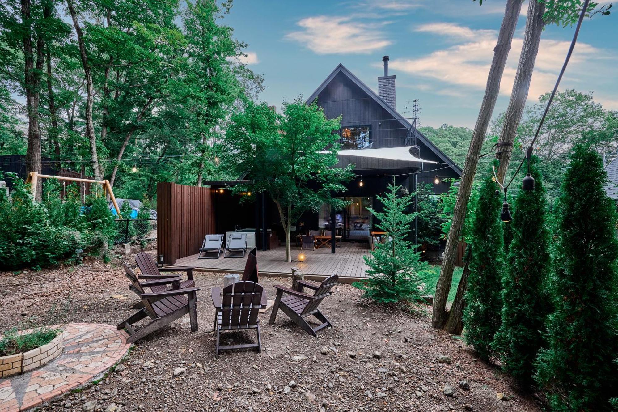 Sauna Forest Cabin 軽井沢 御代田　Mori-Asobi Oiwake Buitenkant foto