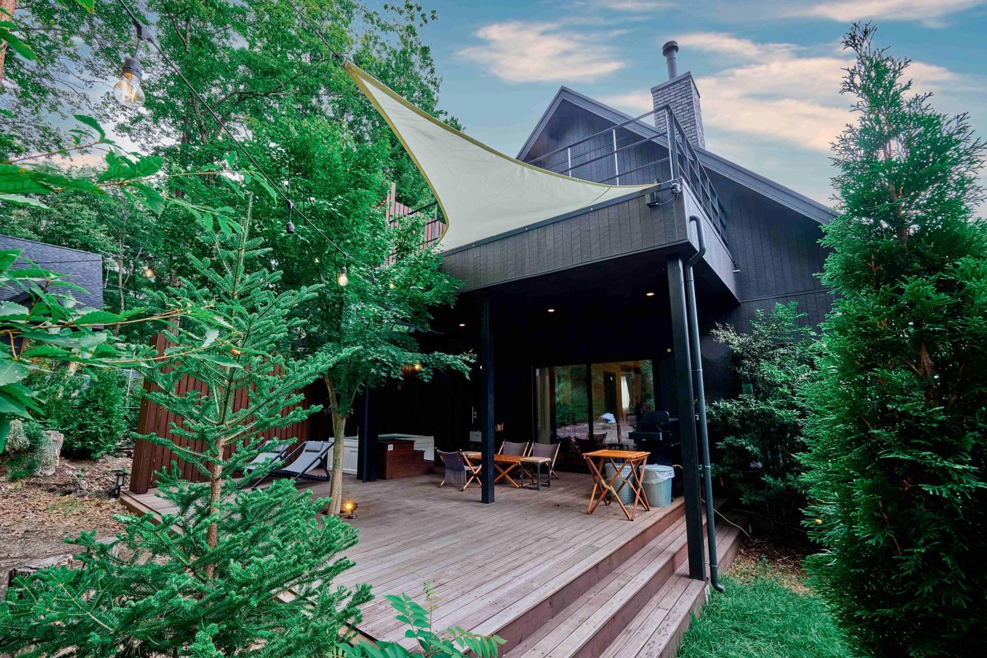 Sauna Forest Cabin 軽井沢 御代田　Mori-Asobi Oiwake Buitenkant foto